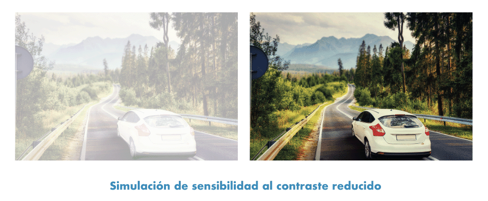 Sensibilidad al contraste carretera